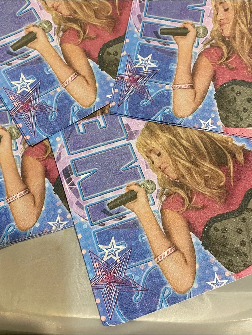 Hannah Montana Miley Cyrus Y2K Birthday Napkins Hallmark Disney Open Pack Lot 9